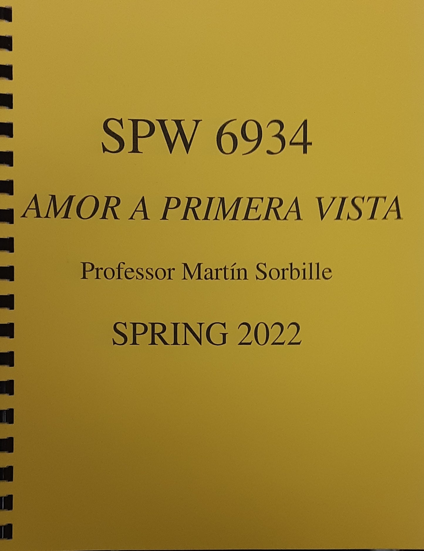 SPW 6934 Martin Sorbille Spring 2022
